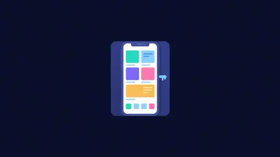 Smartphone showing an app screen inside a wallet frame with a key icon