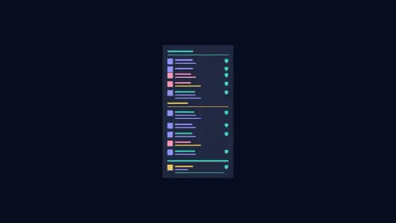 Chat app interface with organised channels and shield icons