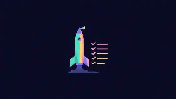 Rocket with a bent fin on a launch pad beside a checklist