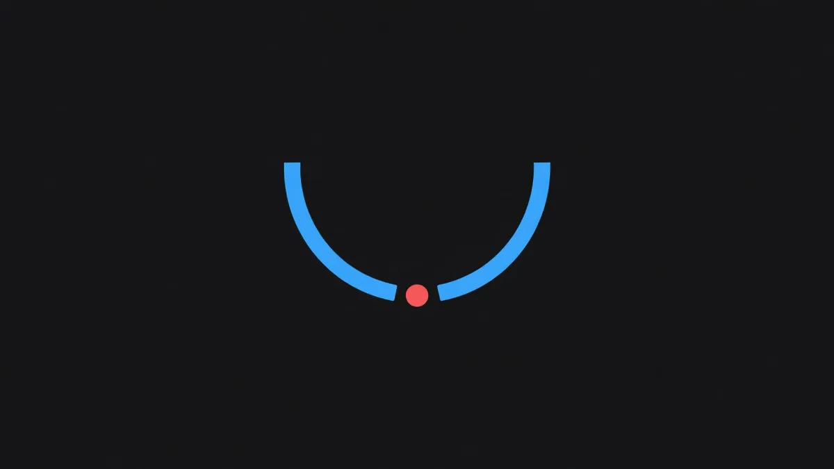 A U-shaped curve with its minimum marked