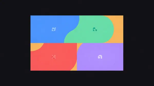 A panel divided into four uneven regions