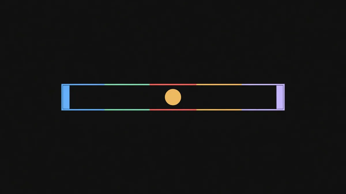 A coin held inside a long narrow channel