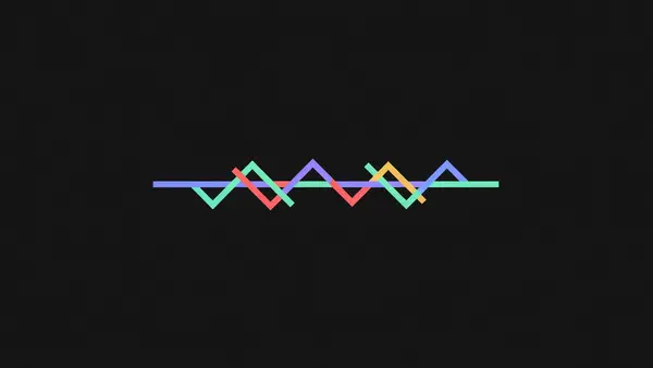 A jagged line crossing a horizontal threshold repeatedly