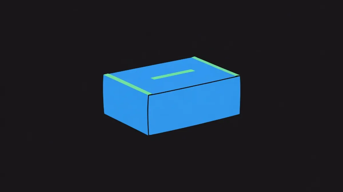 A sealed box with a narrow slot in its top