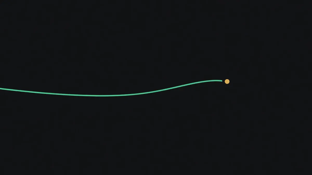 A long tail curve with a raised far end