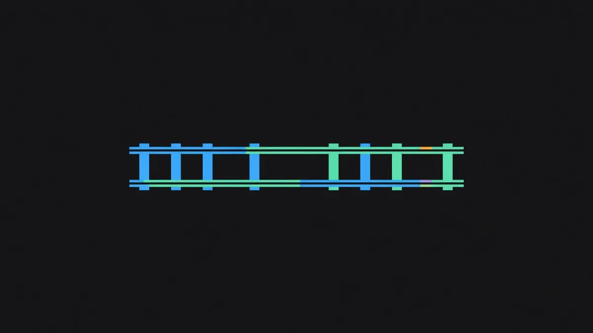 Two parallel tracks running very close together