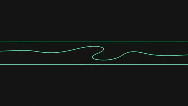 A wandering line inside a bounded channel