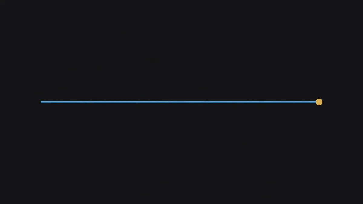 A timeline with a single marker at its end