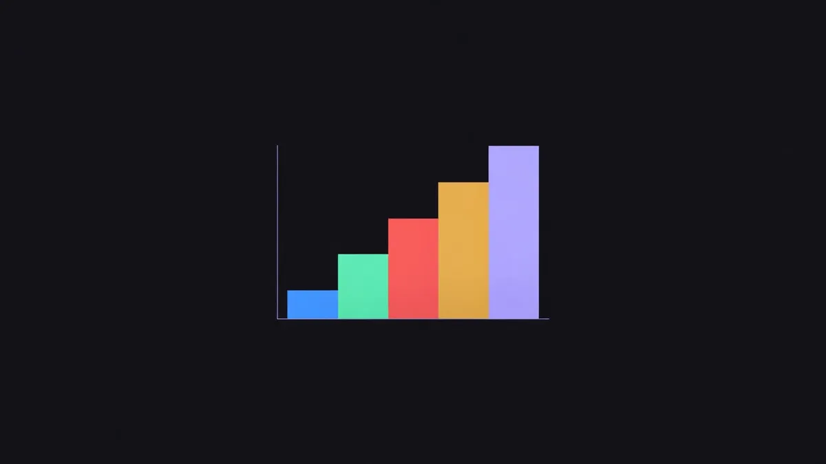 A rising stepped line with one step highlighted