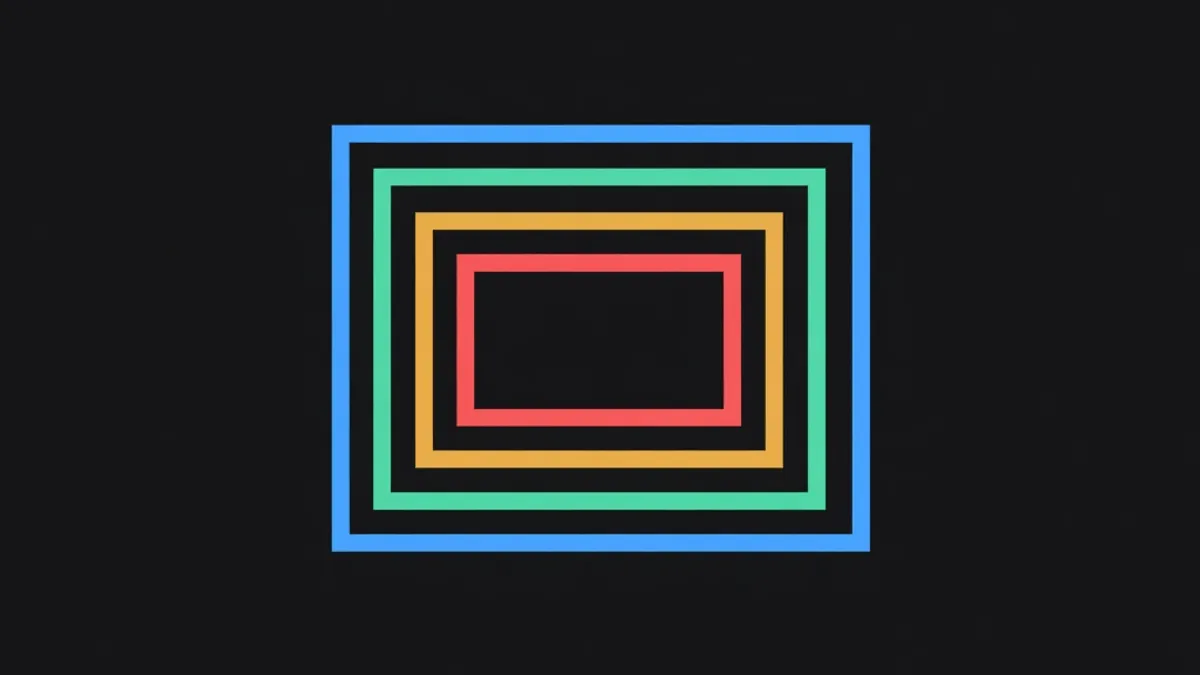 Four nested rectangles of decreasing size