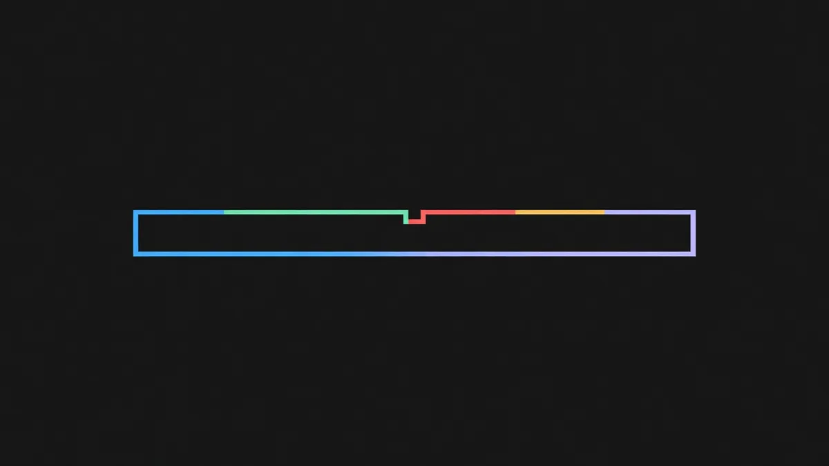 A ruler with a single marked notch