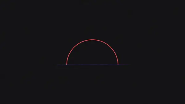 A symmetrical arch curve peaking in the middle