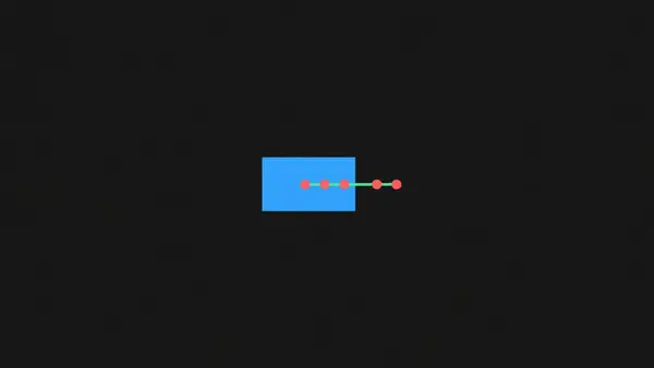 A small server emitting evenly spaced dots