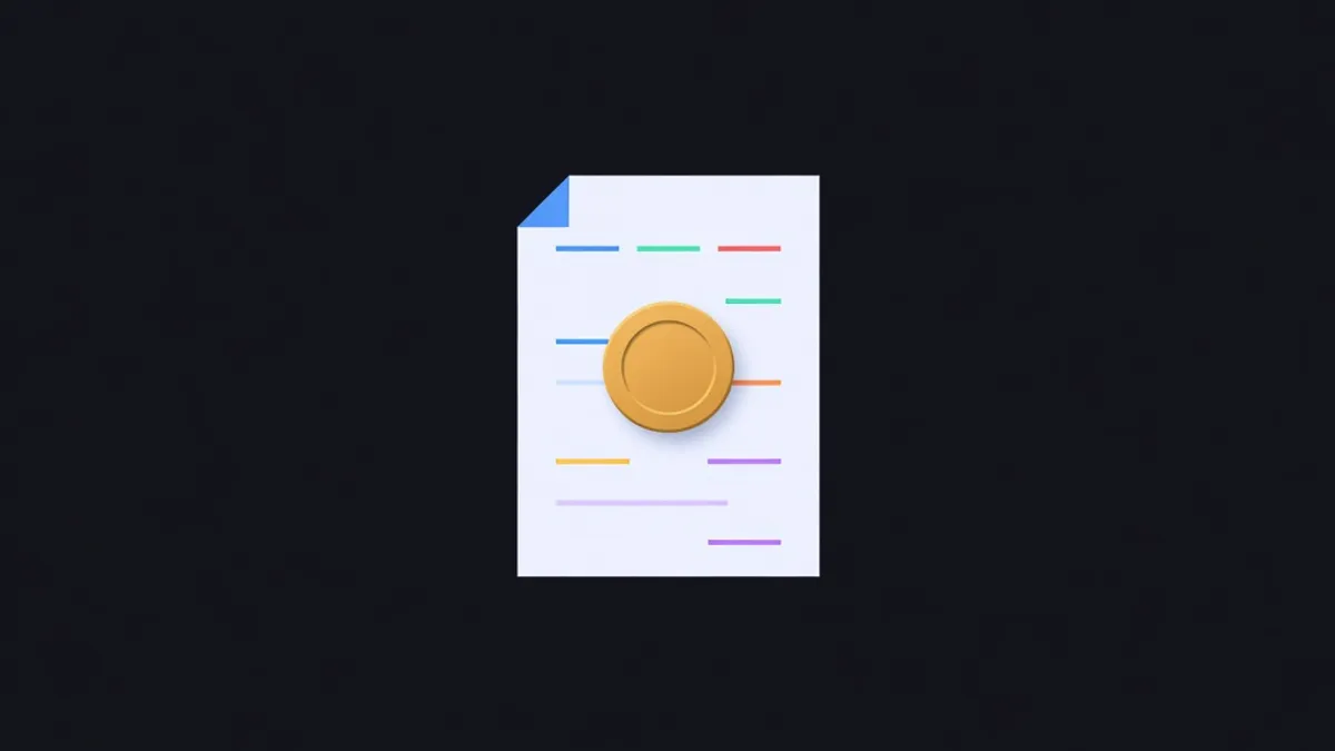 A document with a circular seal