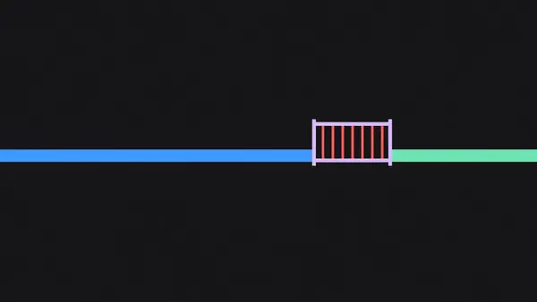 Two paths, one direct and one pausing at a gate
