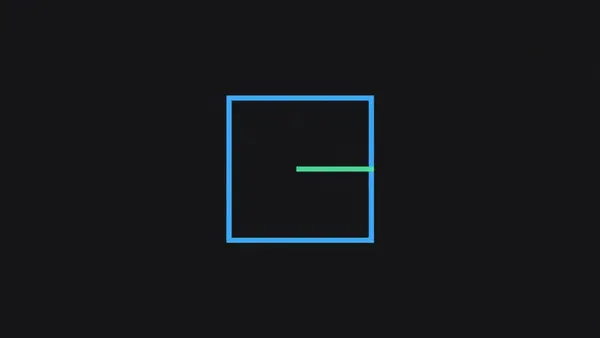 A simple vault outline with a line entering it