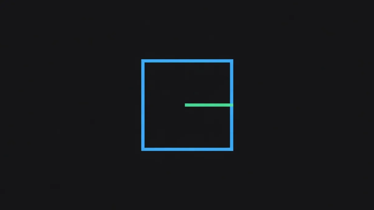 A simple vault outline with a line entering it
