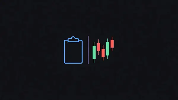 A clipboard beside a price line, separated by a divider