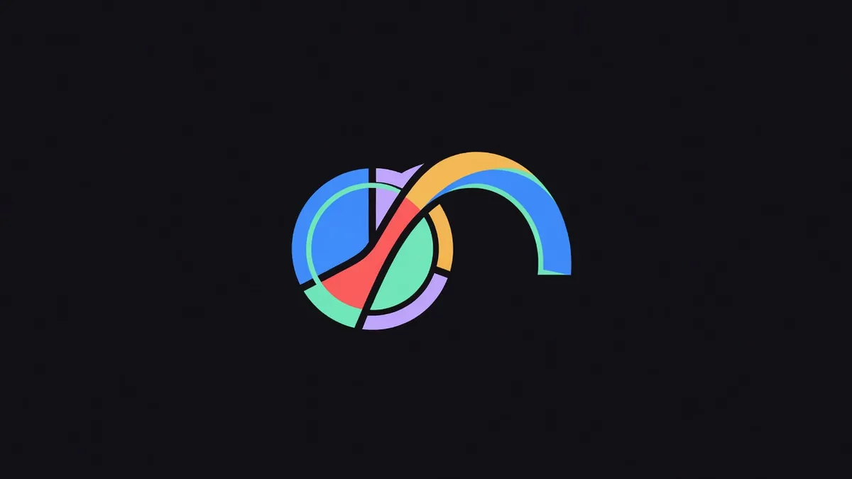 A coin transforming into a percentage arc