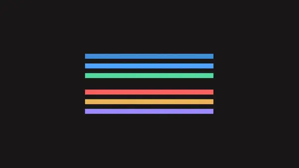 Rows of bars with the top ones faded and a middle one highlighted