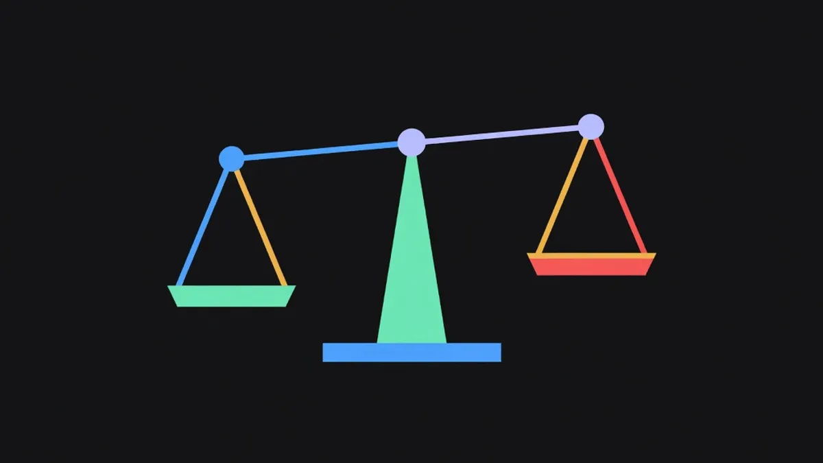 A scale tipped heavily to one side