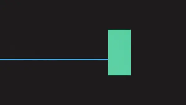 A line arriving at a solid wall and stopping