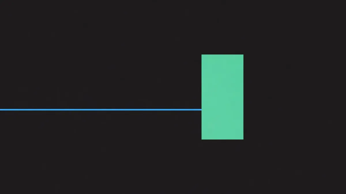 A line arriving at a solid wall and stopping