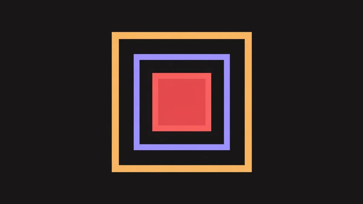 Three nested boxes of decreasing size