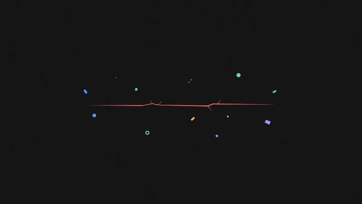 A thin cracked line across a wide space