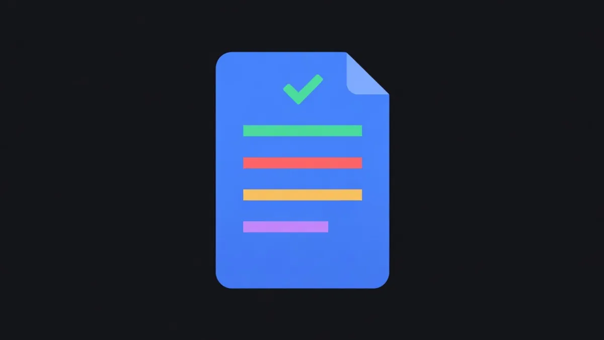 A contract slip with a small checkmark