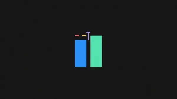 Two bars of different heights with the gap measured